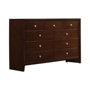 solid wood dresser is an exceptional part of the Serenity collection for the master bedroom. Wide top fits everything you need to personalize your bedroom