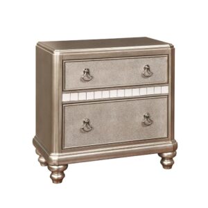this nightstand creates a stunning accent to your bedroom decor. Its base is perched atop graceful