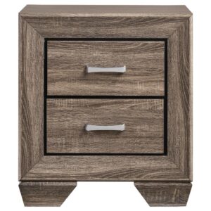 the clean silhouette is given visual intrigue with an exposed wood grain in natural oak. Elongated