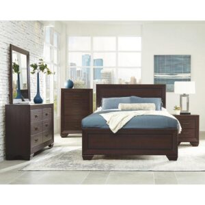 Update your sleeping quarters with graceful glamour and convenient versatility. This four-piece bedroom set boasts a transitional design that elegantly accentuates any space. Its beautiful