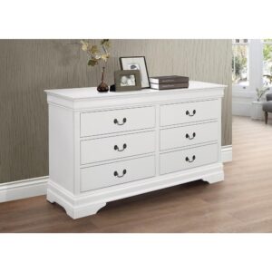 Organize and store your belongings out of sight with this gorgeous six-drawer chest. Felt-lined drawers offer ample storage space for clothing