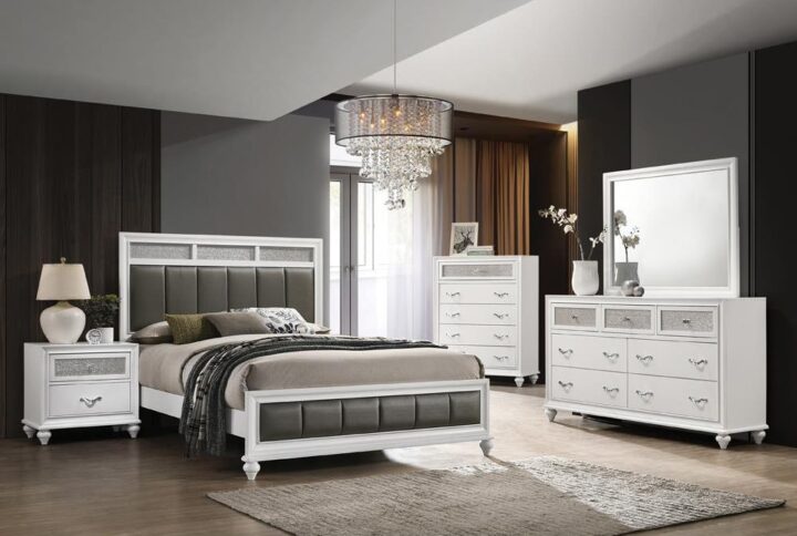 Perfectly suited for more transitional bedrooms