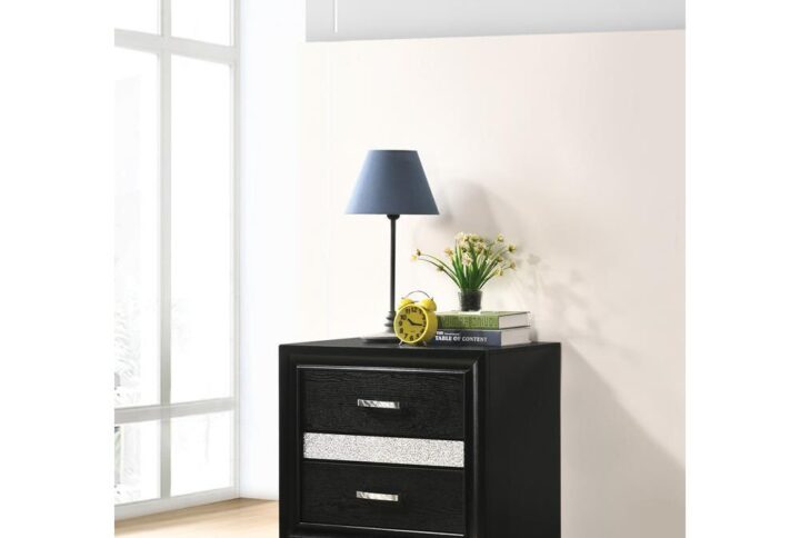A surprisingly elegant twist embellishes classic charm. Make this nightstand a staple in a transitional bedroom. A shapely base section offers sensual curves that contrast with a linear silhouette. Full extension glides ensure smooth drawer operation. Select from gorgeous finishes.