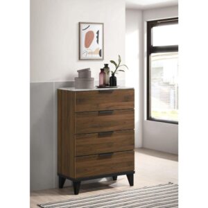 Transform small bedrooms into a clutter-free retreat with this contemporary four-drawer chest