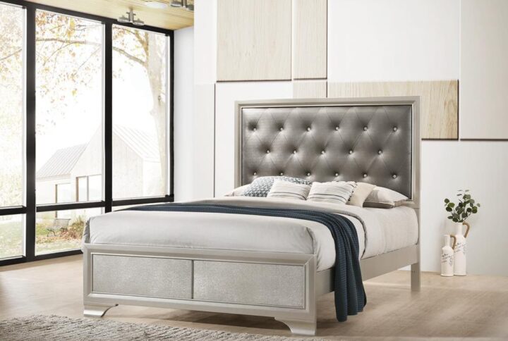Transform your sleeping quarters into a glamorous haven. With a glimmering