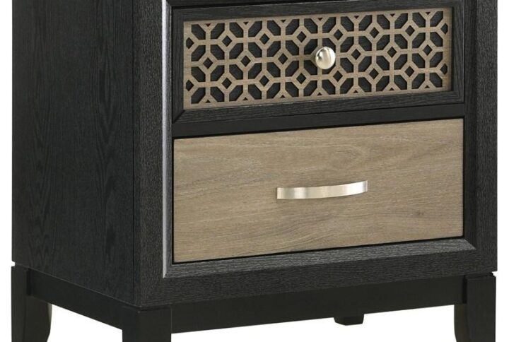 Make a statement in your modern or transitional bedroom space and start a new trend in chic design. This artisan-inspired nightstand is a perfect partner to a stylish bed