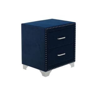 You've never seen furniture so elegant until this nightstand entered the picture. Entirely upholstered in velvet