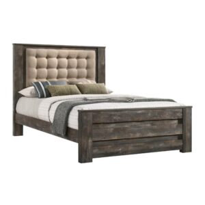 You can almost smell the fresh breeze of the mountains with this rustic bed in your sleeping quarters. This piece is beautifully crafted from 3D veneer