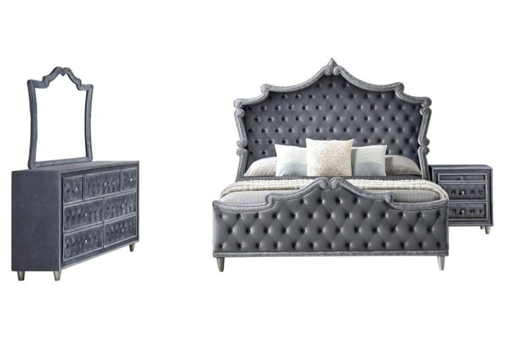 Create an opulent sleeping space with this French provincial bedroom collection
