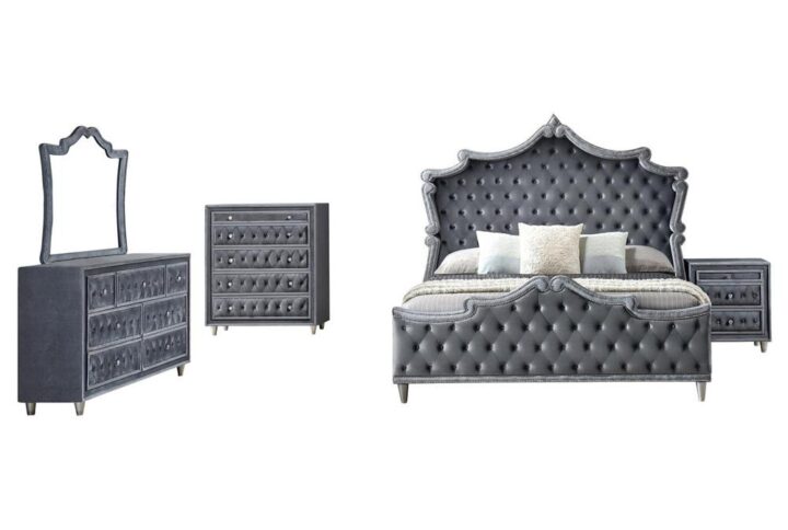 Create an opulent sleeping space with this French provincial bedroom collection