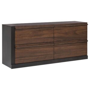 refreshing look to a modern bedroom with this four-drawer wood dresser. Crafted of Asian hardwood