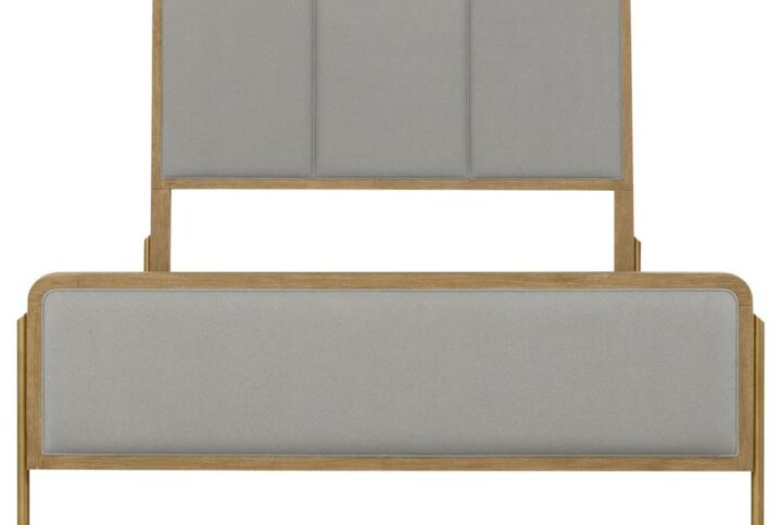 Elevate your retreat with this mid-century modern panel bed