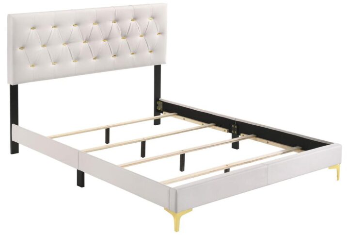 Instantly elevate the look of your bedroom oasis with this modern glam bedroom set. Chic
