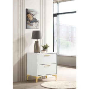Flank your bedside with this modern glam nightstand. Designed with an elegantly understated