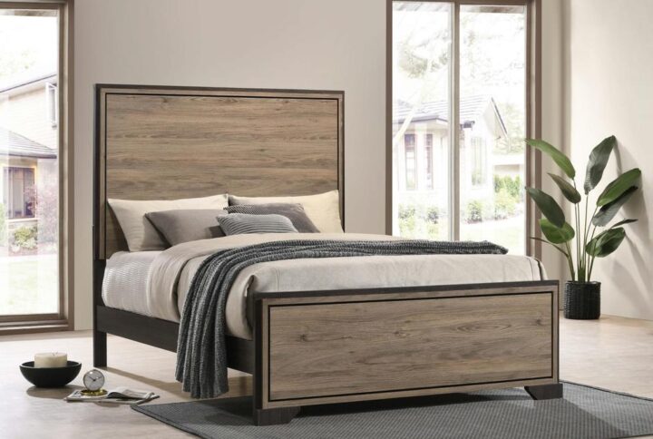 Create a rustic aesthetic to your bedroom with this charming