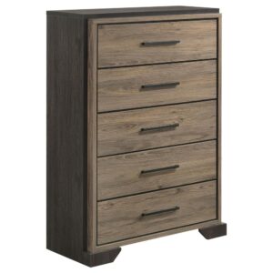 contemporary chest of drawers. Keep this five-drawer chest within a compact bedroom