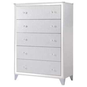 while the spacious drawers offer functionality and ample storage. Embrace the perfect blend of style and practicality with this exquisite chest