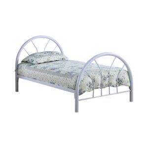 this twin bed has a transitional design that blends seamlessly with any decor style. Constructed from two-inch metal tubing