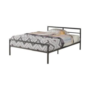this full-sized bed is a delightful addition to any bedroom. With a crisp