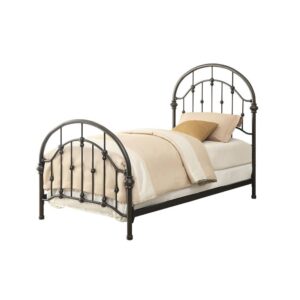 classic glamour. This stylish twin bed includes a headboard and footboard with a stunning