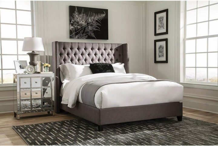 Add an element of sophisticated style to any bedroom in your home. This gorgeous full-sized bed frame exudes cool