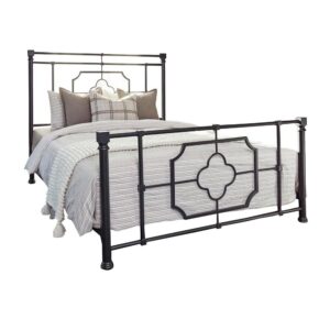 quatrefoil accents.The frame is enlivened by a bold