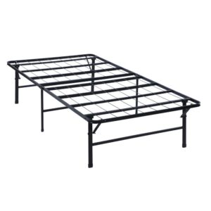 This simple transitional platform bed frame is both supportive and minimal. Easily storable and capable of folding