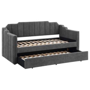 this twin daybed is as stylish as it is comfortable. Slim
