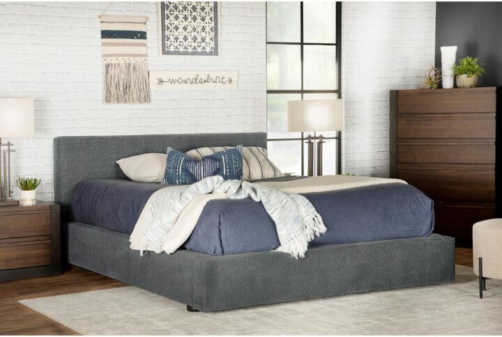 Basic design principles reflect elegant simplicity in this stylish platform bed