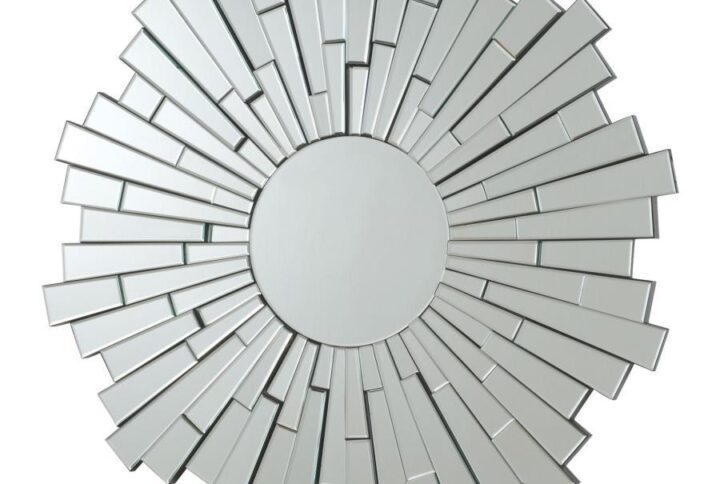 Is it a flower or is it the sun? This decorative mirror lets you decide. It's a frameless mirror creatively designed with many small mirrors put together. The result is a design that resembles a favorite flower or spectacular sunshine. Add this to a walk-in closet or put brighten up an entertainment room.