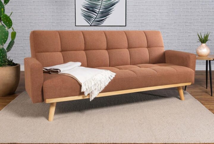 Enhance your interiors with our mid-century modern sofa beds. Wrapped in finely upholstered fabric