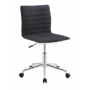 Ergonomic excellence finds a modular profile and produces a tasteful chair for contemporary motifs. This office chair keeps it simple and stylish. Covered in sleek black fabric