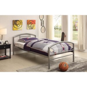 The smooth silhouette of this handsome twin bed infuses it with contemporary appeal. The subtle arches of its sleek