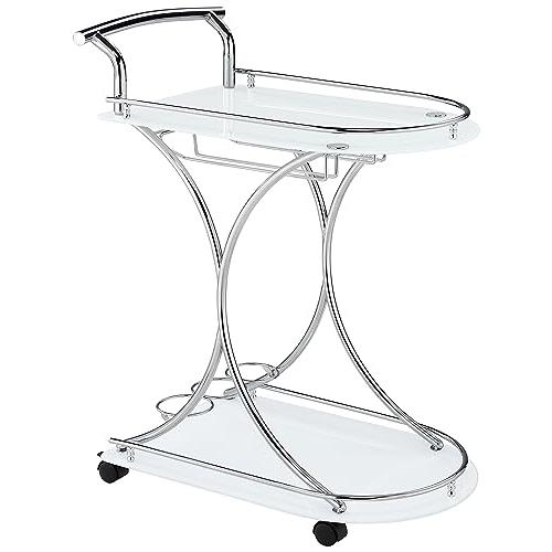 Mobile and beautiful describe the motif of this gorgeous serving cart. With a romantic mid-century look