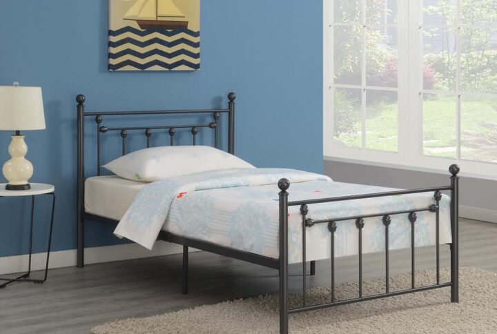 Bring a classic metal bed to your space with this stylish option. Coming in a variety of neutral colors