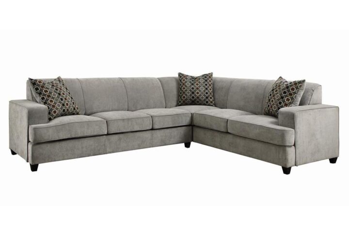 Contemporary function with transitional flavor describes this stellar sectional sleeper. A soft