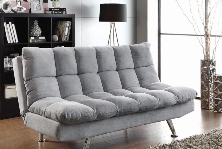 Feel the softness and plush experience of this sofa bed. Ideal for a contemporary space