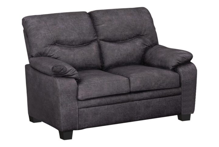 Sit a little closer with your loved one on this comfy microfiber loveseat from the Meagan collection. Quality microfiber is coated in a special process to evoke the look and feel of supple leather for a luxurious aesthetic. Comfort is of utmost importance