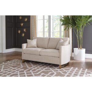 Opulent materials provide optimal comfort in this lush loveseat. It's crafted with kiln-dried solid pine wood