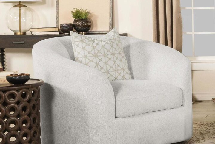 Elevate your contemporary living room reading nook with this elegant contemporary lounge chair