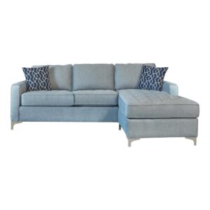 Bring home a new family favorite for any living space. This reversible 2-piece transitional sectional with storage is a great addition to any space. Lounge in comfort on the removable seat and back cushions and rest your elbows on the track arms
