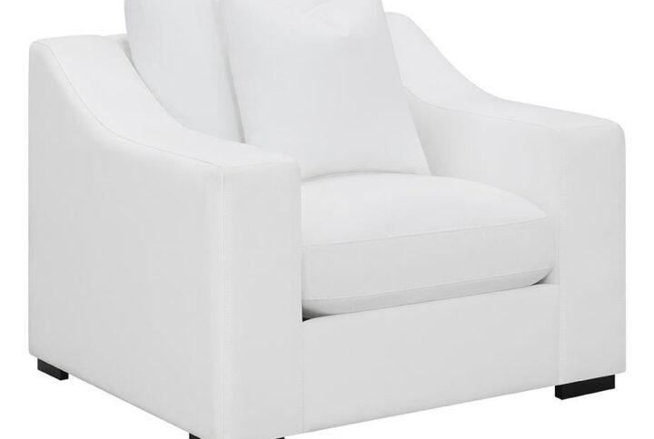Create your favorite cozy reading nook with this transitional lounge chair