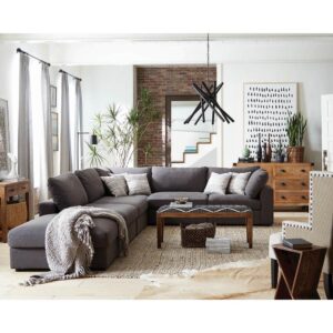 The roomy sectional corner creates comfortable backless seating. Or use it to rest your legs