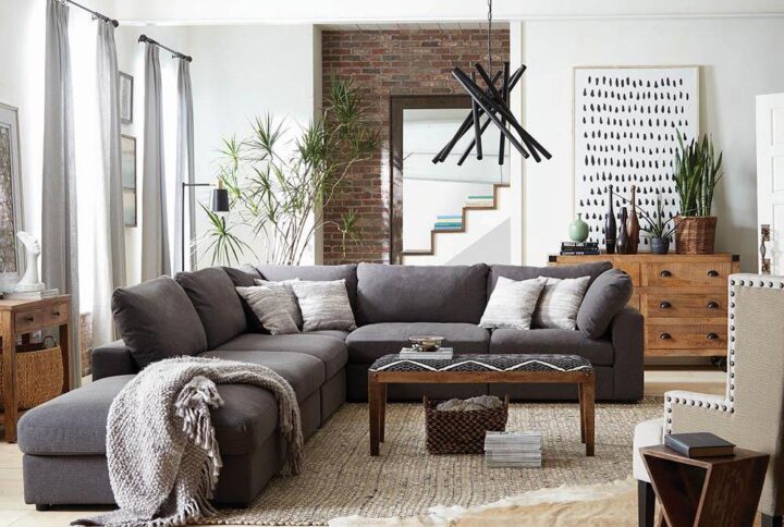 The roomy sectional corner creates comfortable backless seating. Or use it to rest your legs