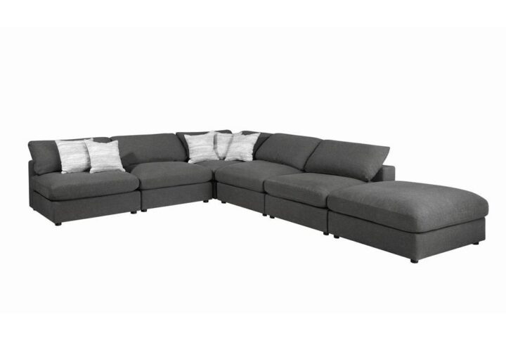 A proper sofa isn't complete without an ottoman. This one provides soft contours and minimalist design. It's stunning on its own