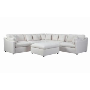it's crafted with a plush seat and back for long-lasting comfort. It also features tailored handsome topstitching. You'll also love that the treated fabric easily repels water and moisture so you can quickly wipe up spills before they soak in. It's the perfect corner to add to any modular sectional.