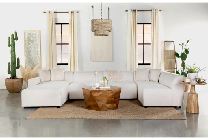 Create the perfect modular sectional set up in your living room with this modern right arm facing chair