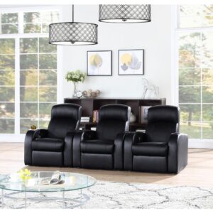 Get the movie theater experience at home with this set of recliners. Customize your home theater with your choice of seating configuration