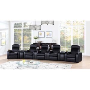 Get the movie theater experience at home with this set of recliners. Customize your home theater with your choice of seating configuration