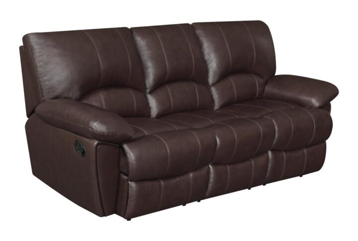 Decorate your living or entertainment room with this stunning motion sofa. Sleek
